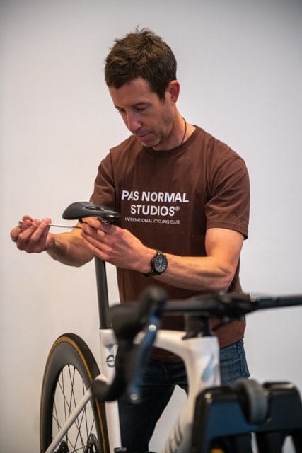 Brian Keyte using precision bike fit skills